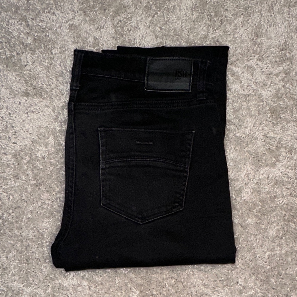 RSQ Men's Dark Black Slim Jeans